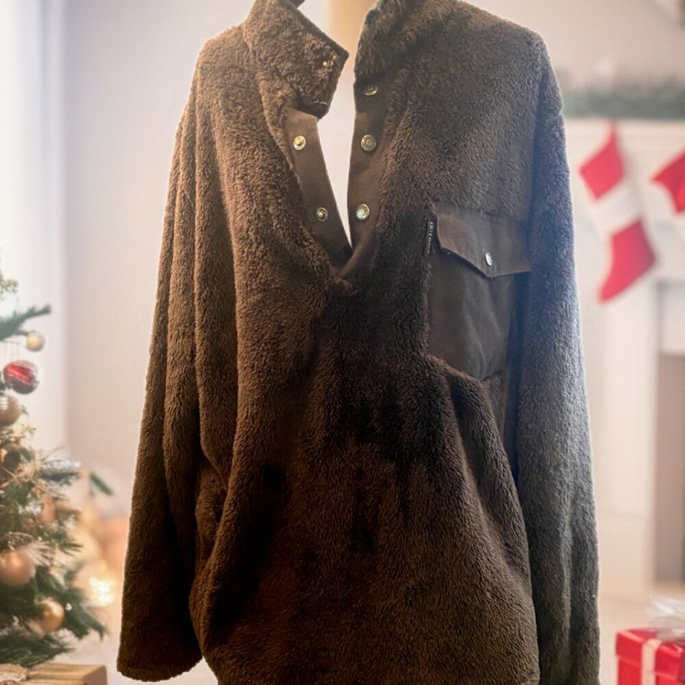 Outback Trading Company Women's Outdoor Warm Fleece‎ Brown Jacket XL